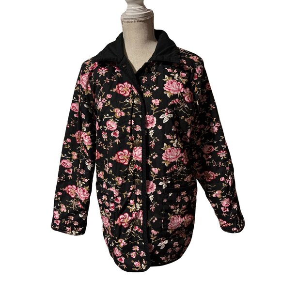 Handmade Reversible Floral Quilted Jacket – Women’s Medium - Picture 2 of 11